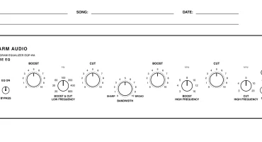 Warm Audio EQP-WA Recall Sheet (Pultec EQ style recall sheet)